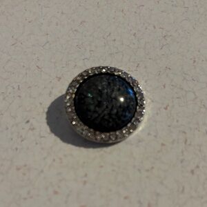 Elegant black catstone Snap charm